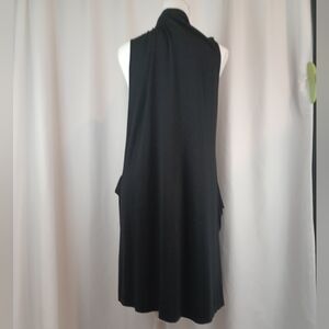 Eileen Fisher Womens Viscose Jersey Cardigan Vest Sleeveless Open Front Size PL